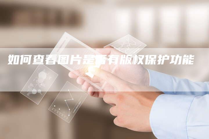 如何查看图片是否有版权保护功能